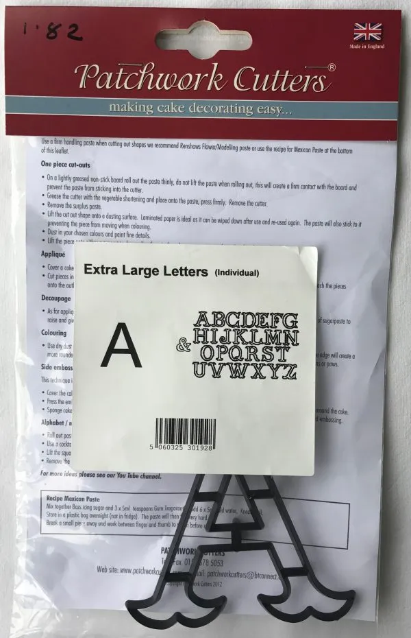 Extra Large Letter A Cutter (individual)