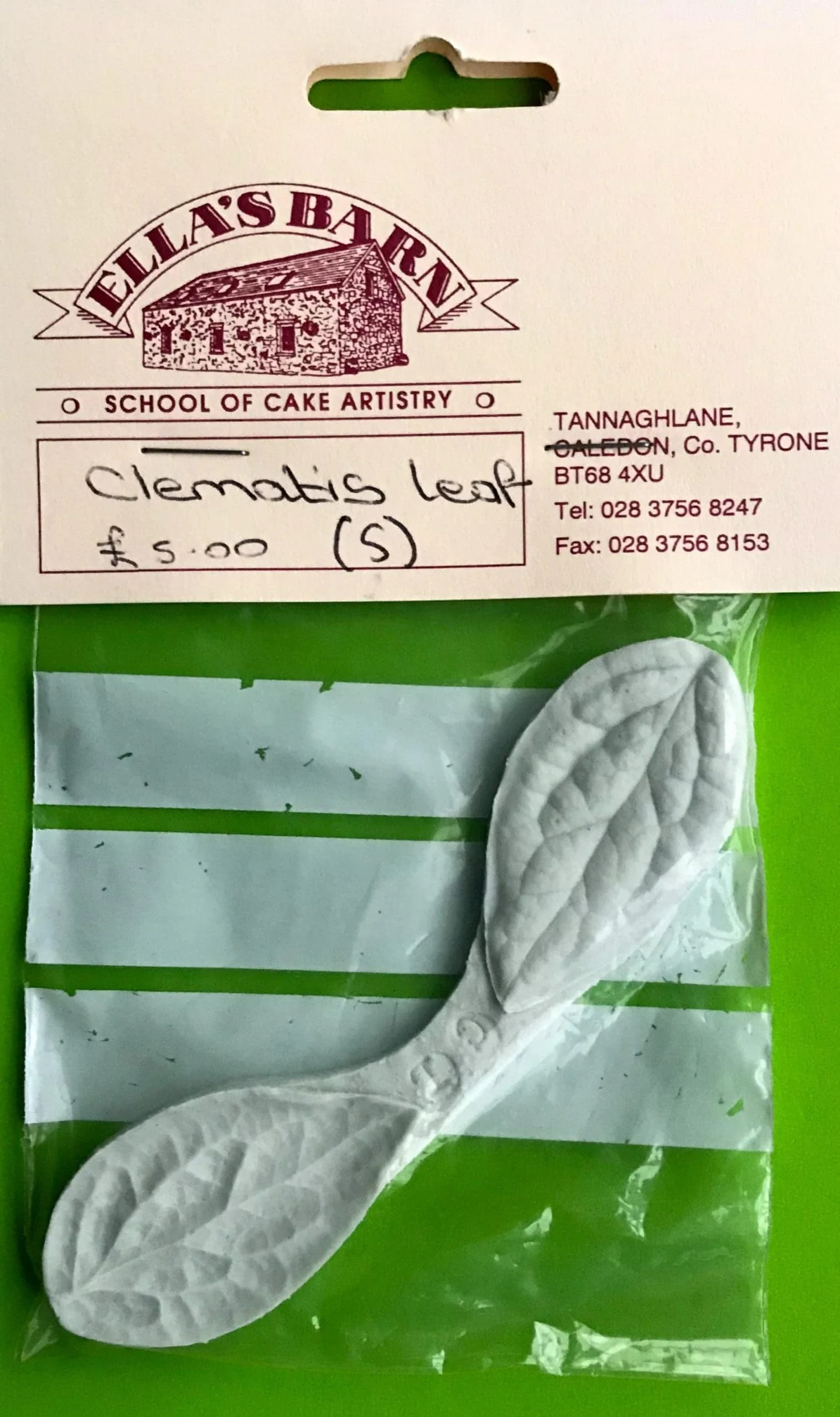 Clematis Leaf Small 2-Sided Veiner