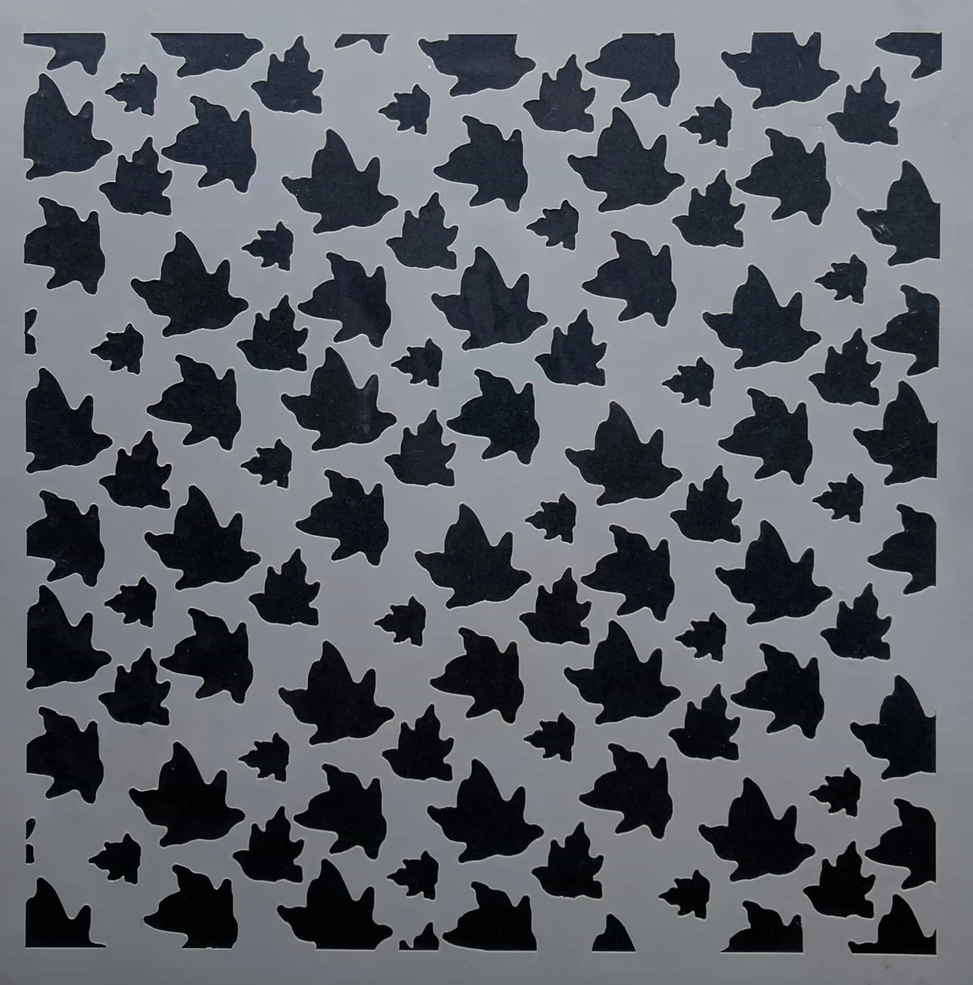 Ivy Leaf Design Stencil Square 8"