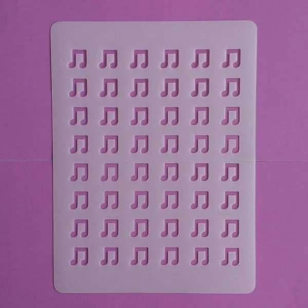 Music Notes Pattern Stencil (6.5" x 5") - Image 2