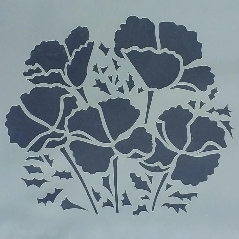 Poppy Spray Stencil