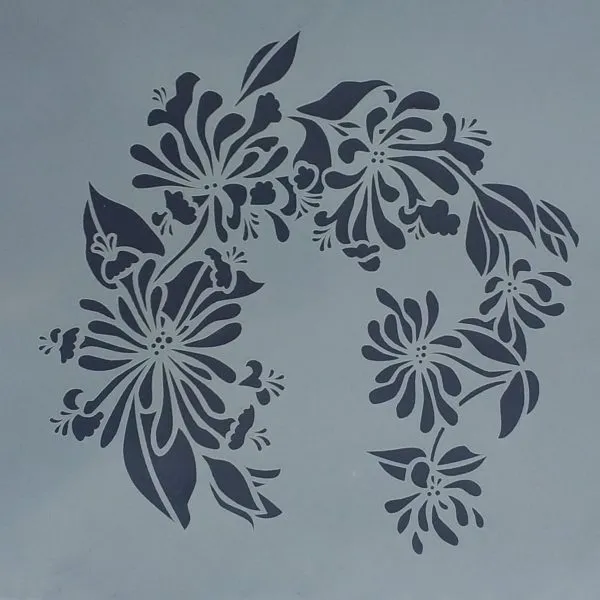 Honeysuckle Curved Spray Stencil