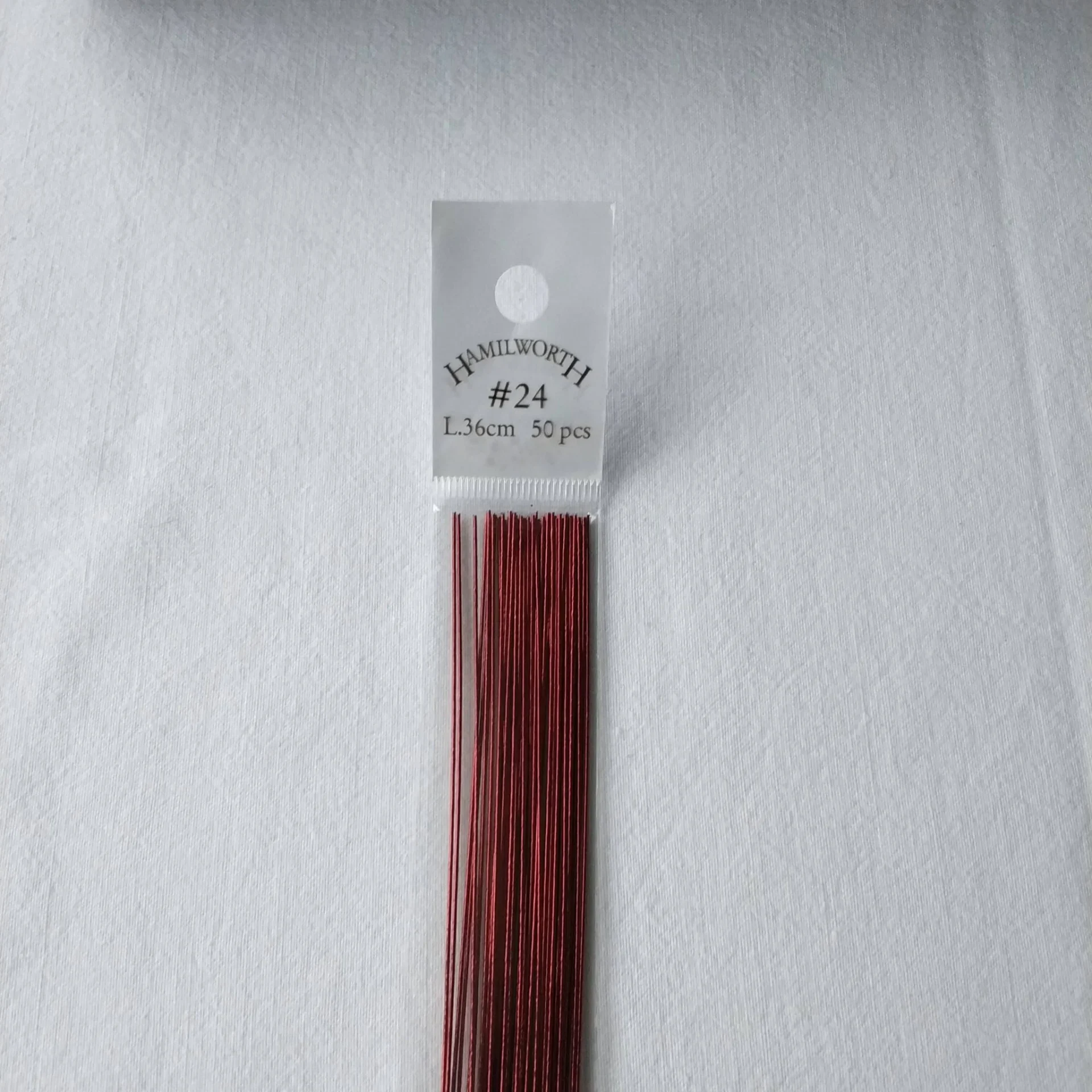 Hamilworth #24 Gauge Metallic Florist Wire - Burgundy