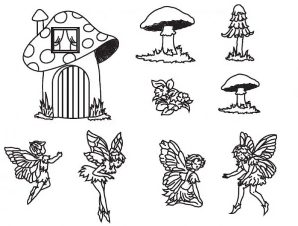 Fairies & Toadstools Cutter Set (9) - Image 2