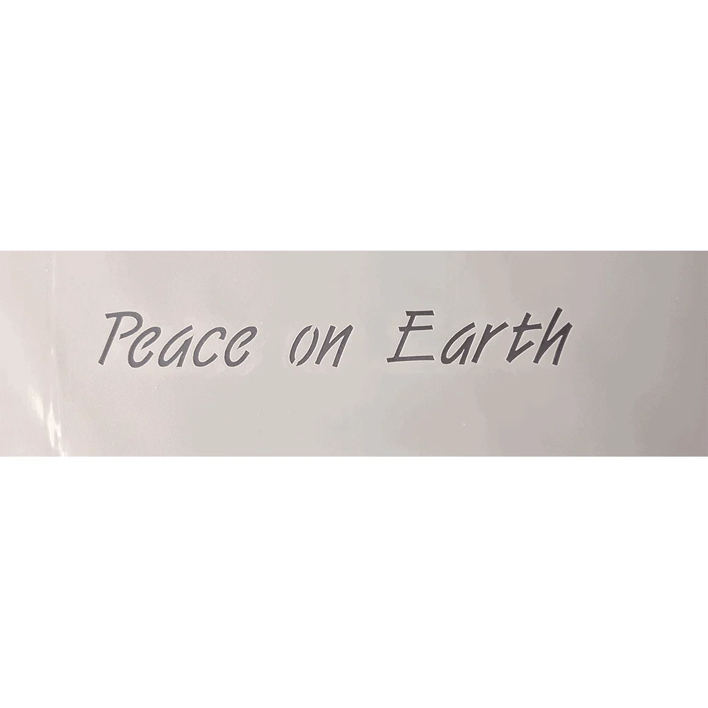 Peace on Earth Wording Stencil (6" x 1")