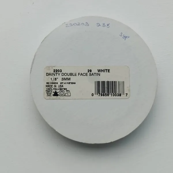 White Satin Ribbon