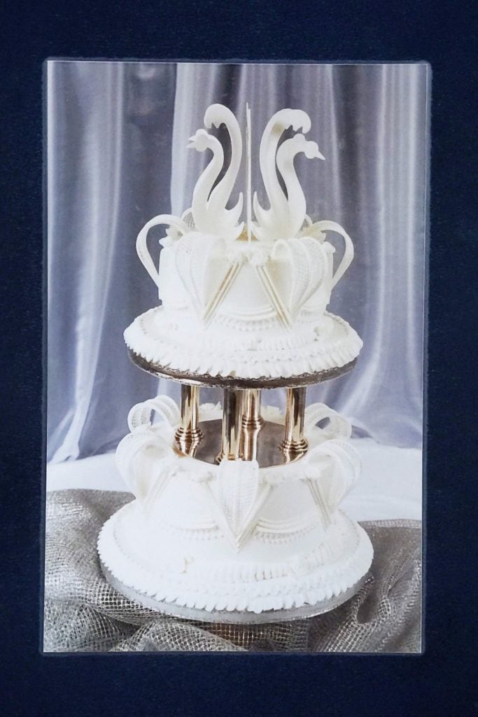 White Christmas Wedding Cake